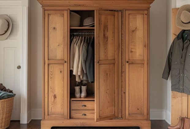 vestiaire d'entrée bois massif